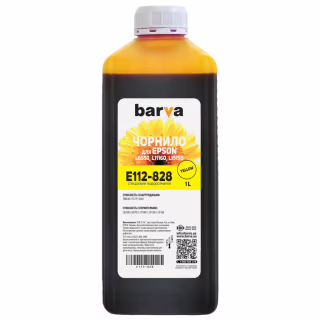 Чорнило Barva Epson 112 1л yellow (E112-828)