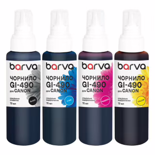 Чорнило Barva Canon GI-490 SET 4x70 мл, pigment (CG490-070-MP)