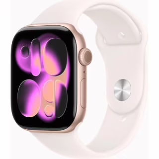 Смарт-годинник Apple Watch Series 11 GPS 46mm Rose Gold Aluminium Case with Light Blush Sport Band - S/M (MEV64RK/A)