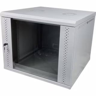 Шафа настінна Eserver 9U 19" 600х600х503 (Ш*Г*В), скло, сіра (ES-Е960G)