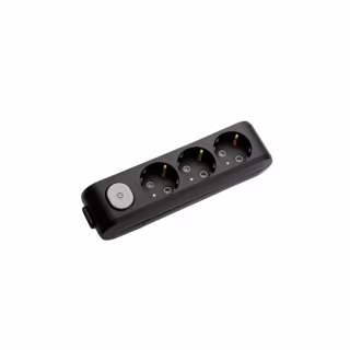 Колодка для подовжувача Panasonic X-tendia 3 гнізда black WLTA04302BL-UA (WLTA04302BL-UA)