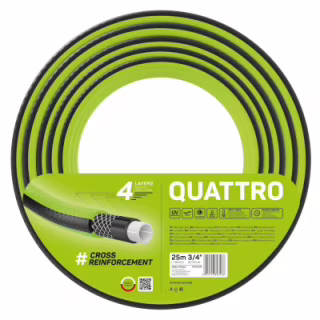 Шланг для поливу Cellfast QUATTRO, 3/4', 25м, 4 шари, до 20 Бар, -10…+50°C (10-075)