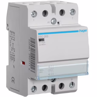 Автоматический выключатель Hager 63 A 230V 2NO 3P (B) (ESC263)
