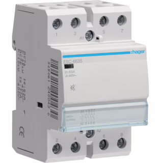 Автоматический выключатель Hager 63 A 230V 4NO 3P (B) (ESC463S)