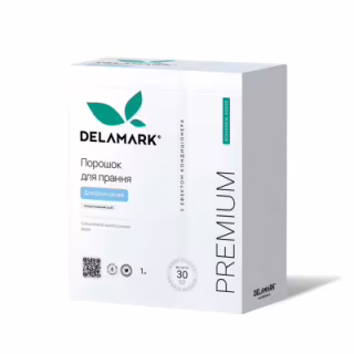 Пральний порошок DeLaMark Premium Line White з ефектом кондиціонера 1 кг (4820152330956)