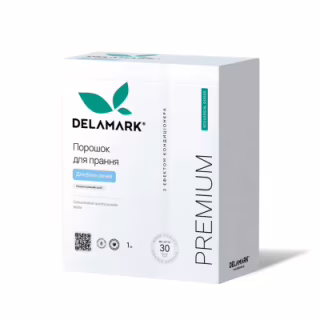 Стиральный порошок DeLaMark Premium Line White с эффектом кондиционера 1 кг (4820152330956)
