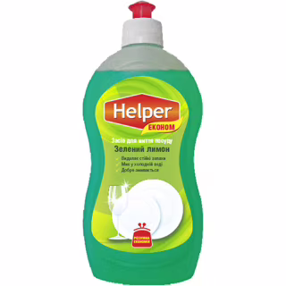 Средство для ручного мытья посуды Helper Зеленый лимон 495 мл (4823019010534)