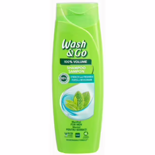 Шампунь Wash&Go С ментолом для всех типов волос 360 мл (8008970056821)
