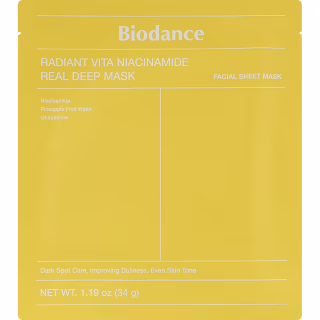 Маска для обличчя Biodance Radiant Vita Niacinamide Real Deep Mask 34 г (8809937361459)