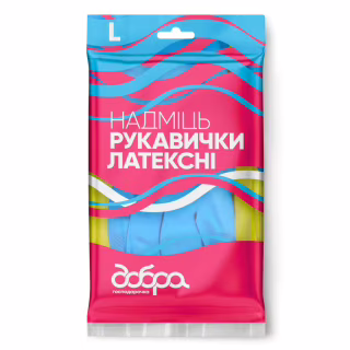 Рукавички господарські Добра Господарочка Латексні Надміць Розмір L (4820086523783)