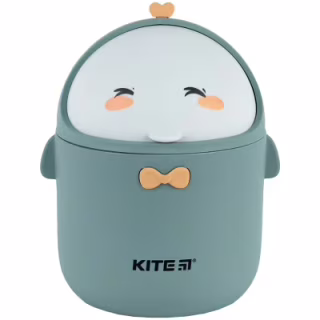 Кошик для паперів Kite Настільний контейнер для сміття, сіро-зелений (K24-010-1)
