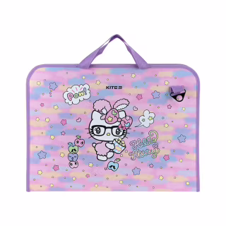 Папка - портфель Kite на молнии A3+ Hello Kitty, 1 отделение (HK24-411)
