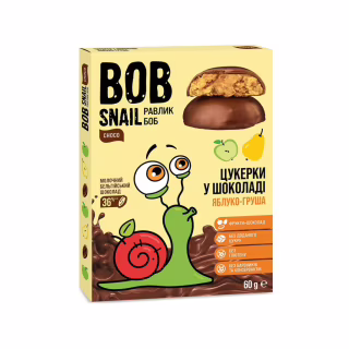 Конфета Bob Snail Яблоко Груша в молочном шоколаде (4820219341604)
