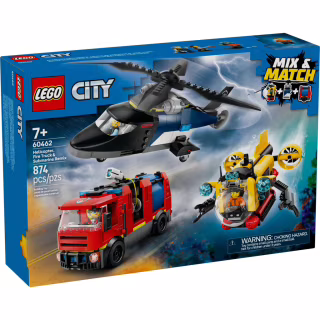 Конструктор LEGO City Ремікс вертольотів, пожежних машин і підводних човнів (60462)