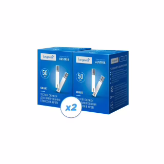 Тест-полоски для глюкометра Longevita Smart 2 x 50 шт. (6662664)
