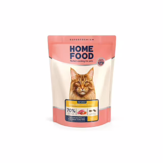 Сухой корм для кошек Home Food For large breeds с телятиной, лососем и вялеными помидорами 400 г (4820235021009)