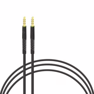 Кабель мультимедийный 3.5mm M to 3.5mm M 1.2m black Intaleo (1283126487538)