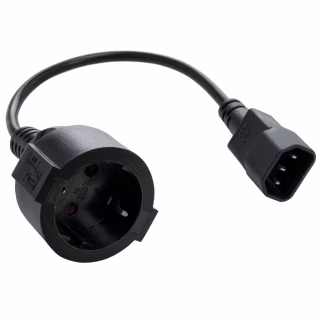 Кабель живлення C14 to Schuko 0.75mm2 Copper Vinga (VPCC14S75C)