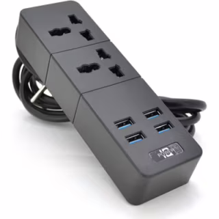Мережевий фільтр живлення Voltronic TВ-Т07, 2роз, 4*USB Black (ТВ-Т07-Black)