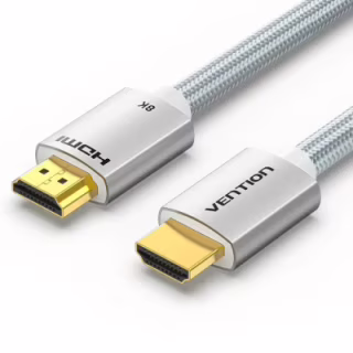 Кабель мультимедийный HDMI M to HDMI M 2.0m V2.1 8K60Hz silver Vention (ALCIH)