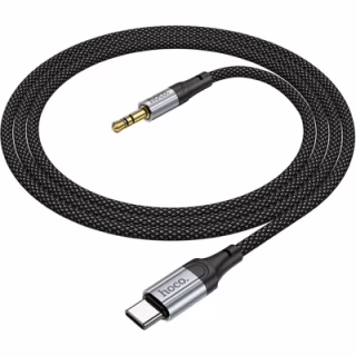 Кабель мультимедийный USB-C to 3.5mm M 1.0m Black HOCO (6942007608824)