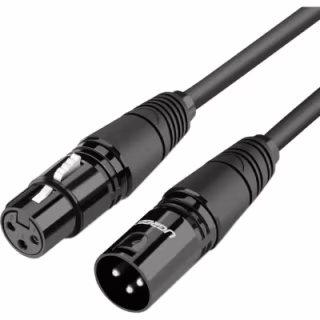 Кабель мультимедийный XLR M to XLR F 5.0m AV130 black Ugreen (20712)