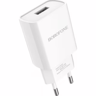 Зарядное устройство BOROFONE BA20A USB 10.5W + cable USB to USB-C white (6931474700742)
