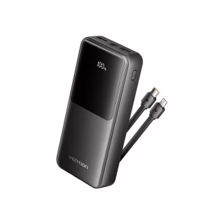 Батарея универсальная Vention 20000 mAh 22.5W with Built-in USB-C and Lightning Cables (FHPB0)
