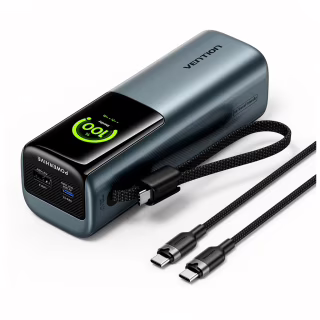 Батарея универсальная Vention 20000 mAh 165W Gray TFT Display Type (FKFH0)