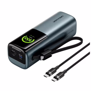 Батарея универсальная Vention 27000 mAh 200W Gray TFT Display Type (FKGH0)