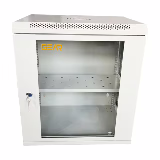 Шкаф настенный GEAR 12U 19" 600x450x650 мм, + полка 19", grey (GWMSN-12U-600-450G)