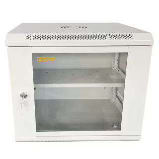 Шафа настінна GEAR 9U 19" 600x600x450 мм, + полка 19", grey (GWMSN-9U-600-600G)
