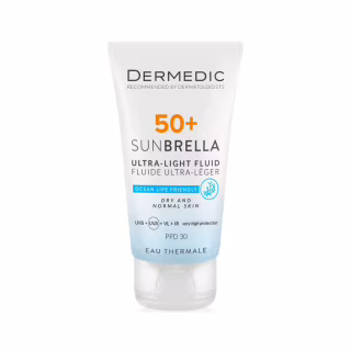 Средство от загара Dermedic Sunbrella Ультралегкий защитный флюид SPF 50+ Для сухой и нормальной кожи 40 мл (5901643177546)