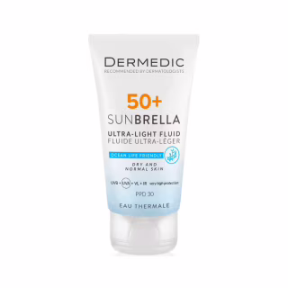 Засіб від засмаги Dermedic Sunbrella Ультралегкий захисний флюїд SPF 50+ Для сухої та нормальної шкіри 40 мл (5901643177546)