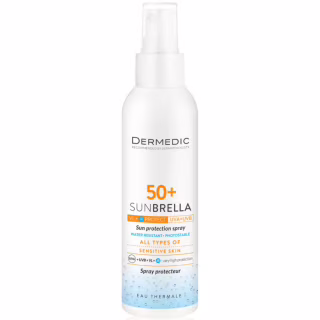 Средство от загара Dermedic Sunbrella Солнцезащитный молочко-спрей для тела SPF50+ 150 мл (5901643175269)