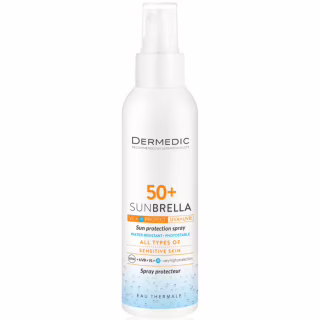 Засіб від засмаги Dermedic Sunbrella Сонцезахисний молочко-спрей для тіла SPF50+ 150 мл (5901643175269)