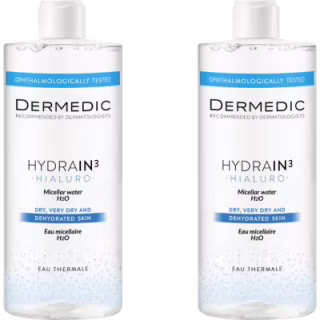 Міцелярна вода Dermedic Hydrain 3 Hialuro H2O 2 x 500 мл (5901643175801)