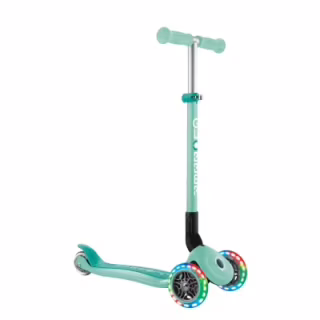 Самокат Globber Primo Foldable Lights колеса с подсветкой до 50 кг. 3+ Мятный (432-206-3)