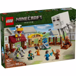 Конструктор LEGO Minecraft Нападение на деревню с воздушным шаром Гаст (21273)