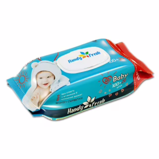 Дитячі вологі серветки Handy Fresh з клапаном, 100+20 шт (4820237500229)