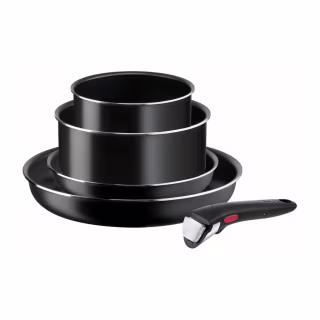 Набор посуды Tefal Ingenio Easy Cook & Clean, 5 предметів, чорний (L1539543)