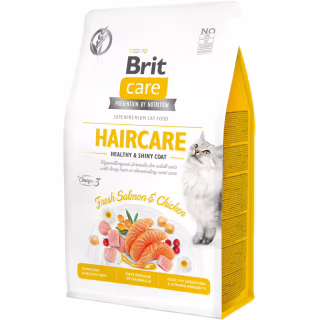 Сухой корм для кошек Brit Care Cat GF Haircare Healthy and Shiny Coat 400 г (8595602540891)