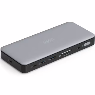 Порт-репликатор Digitus USB-C > 2xHDMI/DP/2xUSB-A/USB-C/SD/MicroSD/RJ54/DC/Audio (DA-70917)