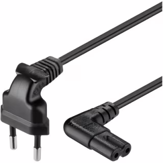 Кабель живлення C7 1.2m 0.5mm Voltronic (PC-184/2 CEE7/16-C7 CU12)