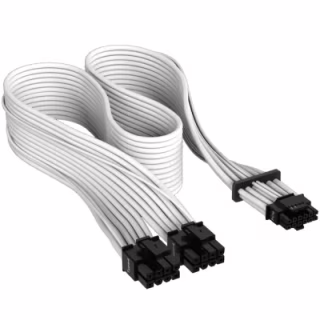 Кабель живлення video power 12+4pin PCIe Gen 5 12VHPWR 600W white Corsair (CP-8920332)