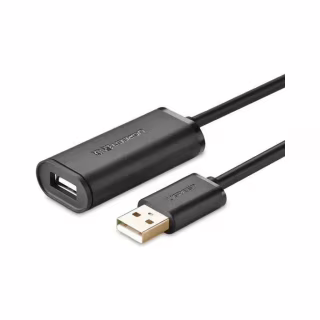 Дата кабель USB 2.0 AM to AF 5.0m Active black Ugreen (10319)