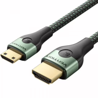 Кабель мультимедийный HDMI M to HDMI mini M 2.0m V2.1 8K 60Hz green Vention (AGJGH)