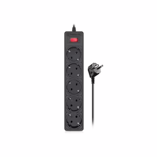 Мережевий фільтр живлення REAL-EL RS-Protect 505, 5m, black (EL122300046)
