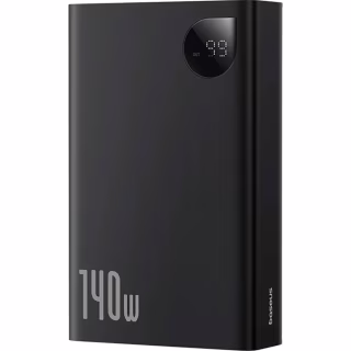 Батарея универсальная Baseus Adaman Metal Digital Display 24000mAh 140W, Black (P10021508113-00) (P10021507112-02 / P10021508113-00)