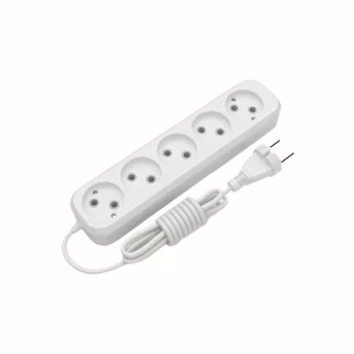 Сетевой удлинитель Electrum C-ES-1816 3.0m 5 роз, white (C-ES-1816)